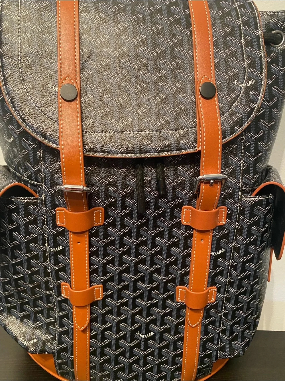 Designer Goyard-Navy and Black Backpack